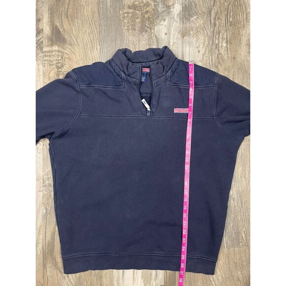 Vineyard Vines Dreamcloth Shep Shirt Long Sleeve 1/4 Zip Sweatshirt Medium Navy - Picture 7 of 7